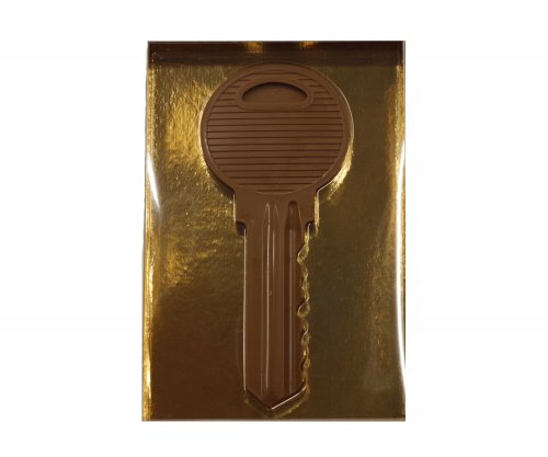 1183 Sleutel groot melk in luxe goud doos