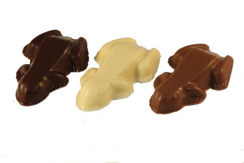 6406 Kikkers groot assortie melk-puur-wit