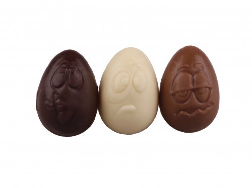 9610 Kinder eitjes assortie melk -puur-wit