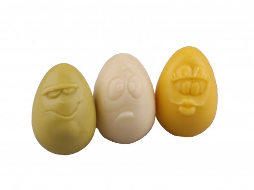 9611 Kinder eitjes assortie wit -geel-groen
